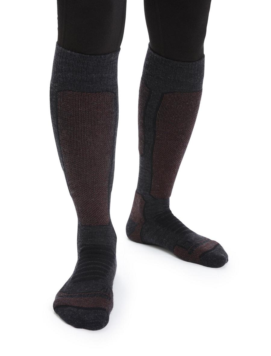 Icebreaker Merino Ski+ Medium Over the Calf Naisten Sukat Mustat | FI 1420MQZA